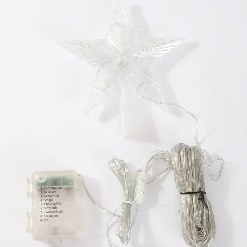 Christmas Waterfall Light with Star