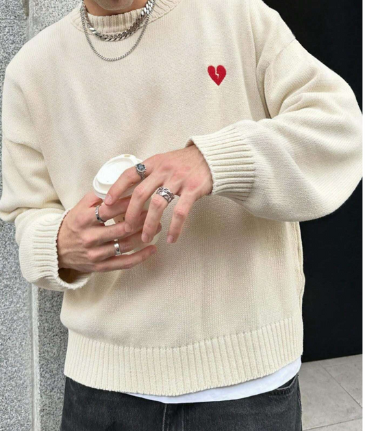 Broken heart sweater